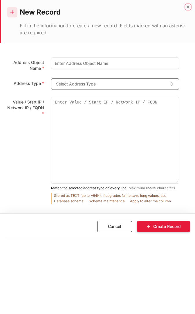 Add form — empty