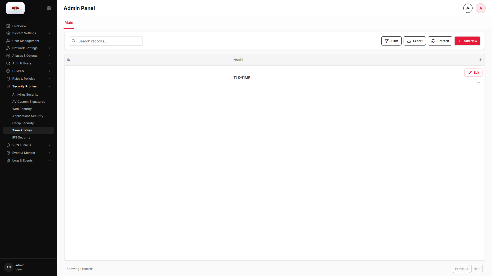 List view