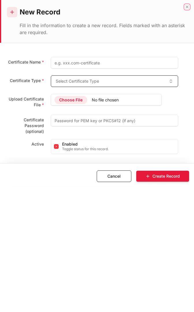 Add form — empty