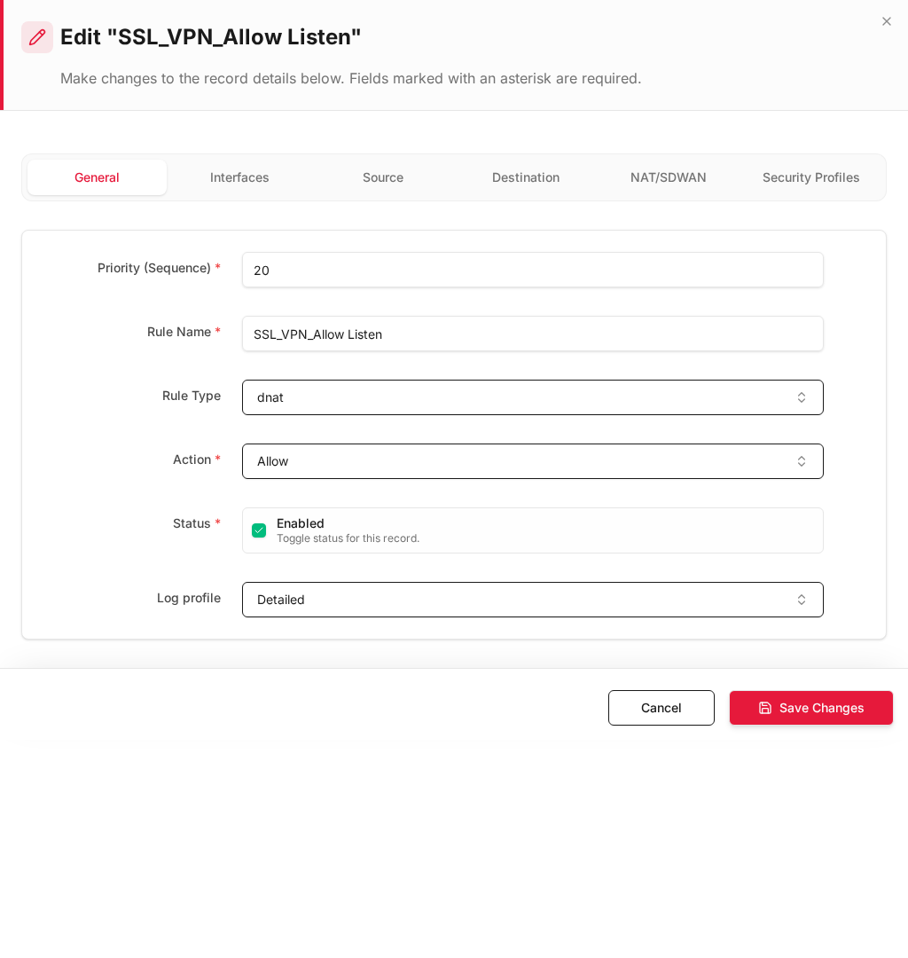 Rule 1 — dnat (VIP) rule type