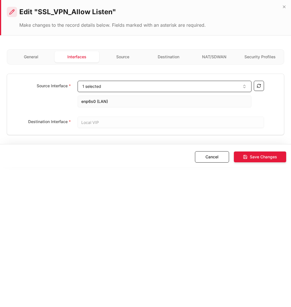 Rule 1 — WAN → Local VIP