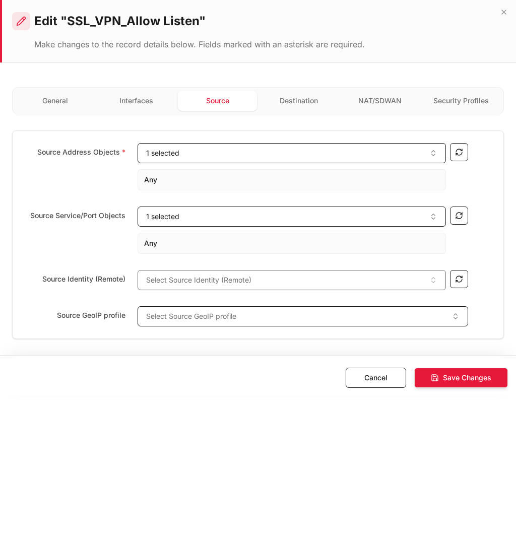Rule 1 — Source GeoIP restriction on WAN inbound