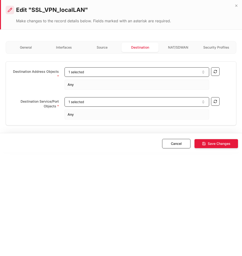 Rule 2 — Destination = allowed LAN assets