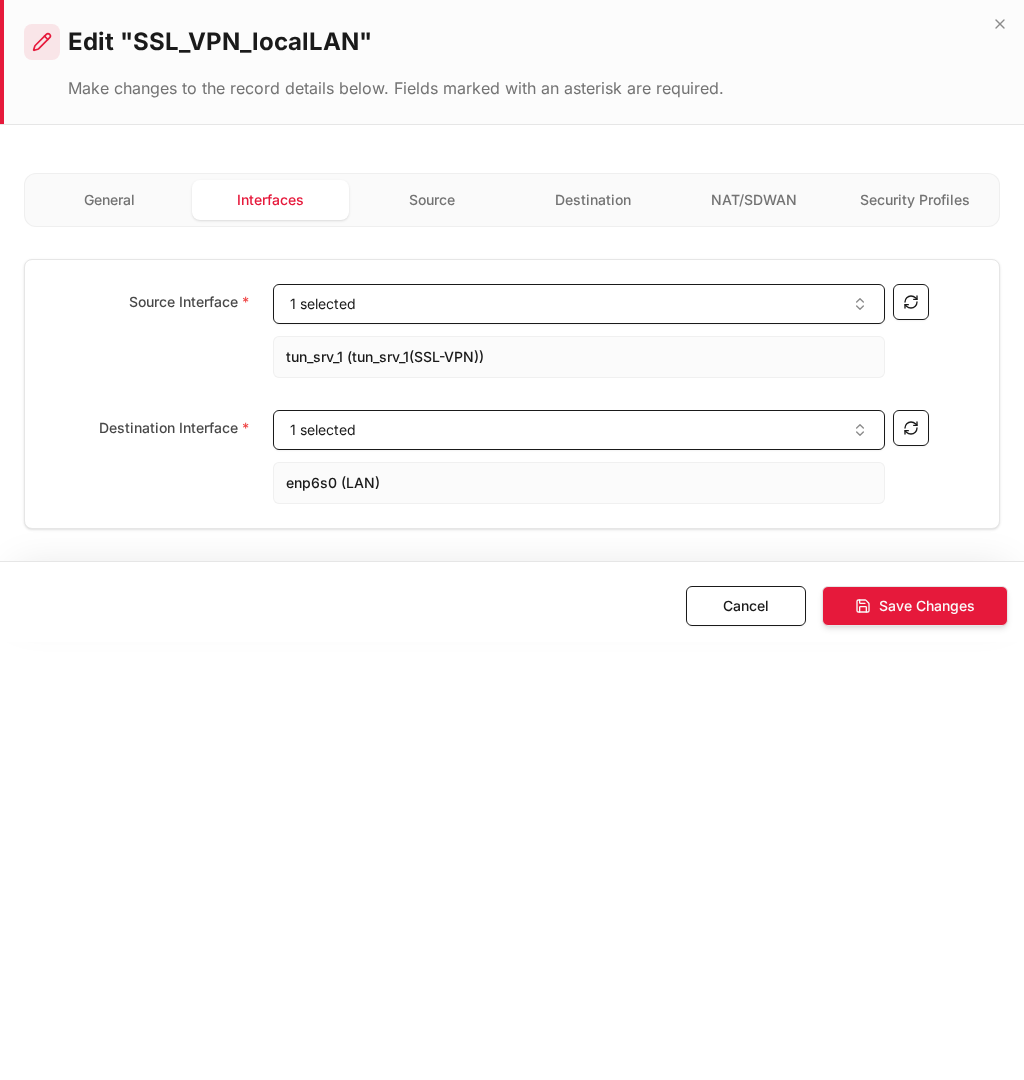 Rule 2 — SSL VPN interface → LAN