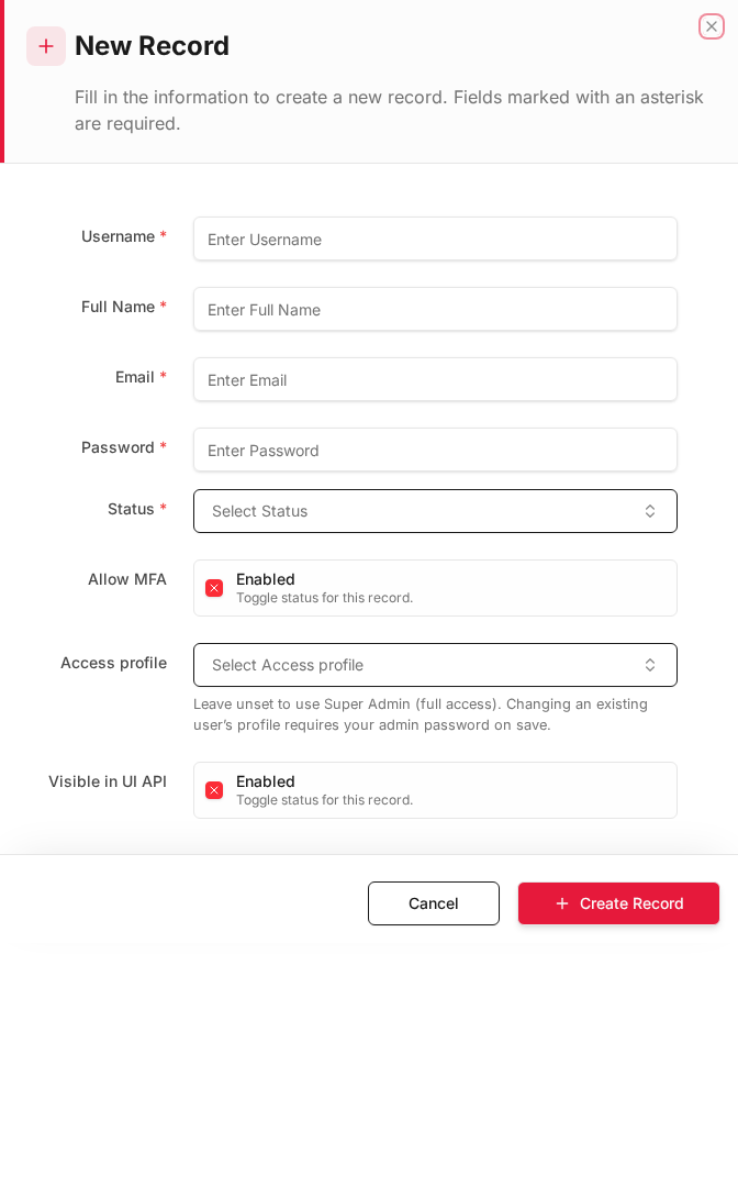Add form — empty