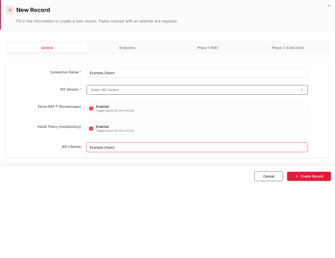 Add form — filled