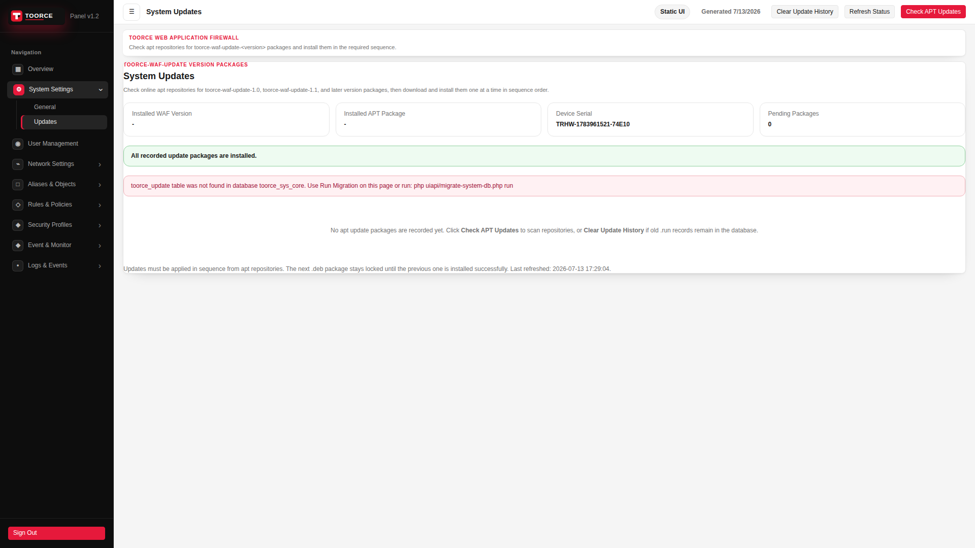 Updates