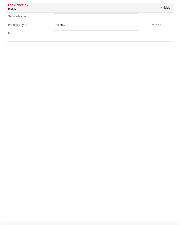 Add form — empty