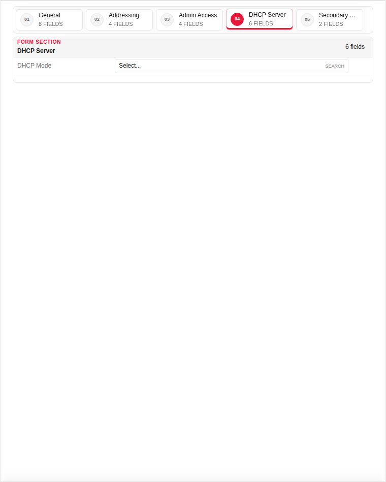 Add — DHCP Server (filled)