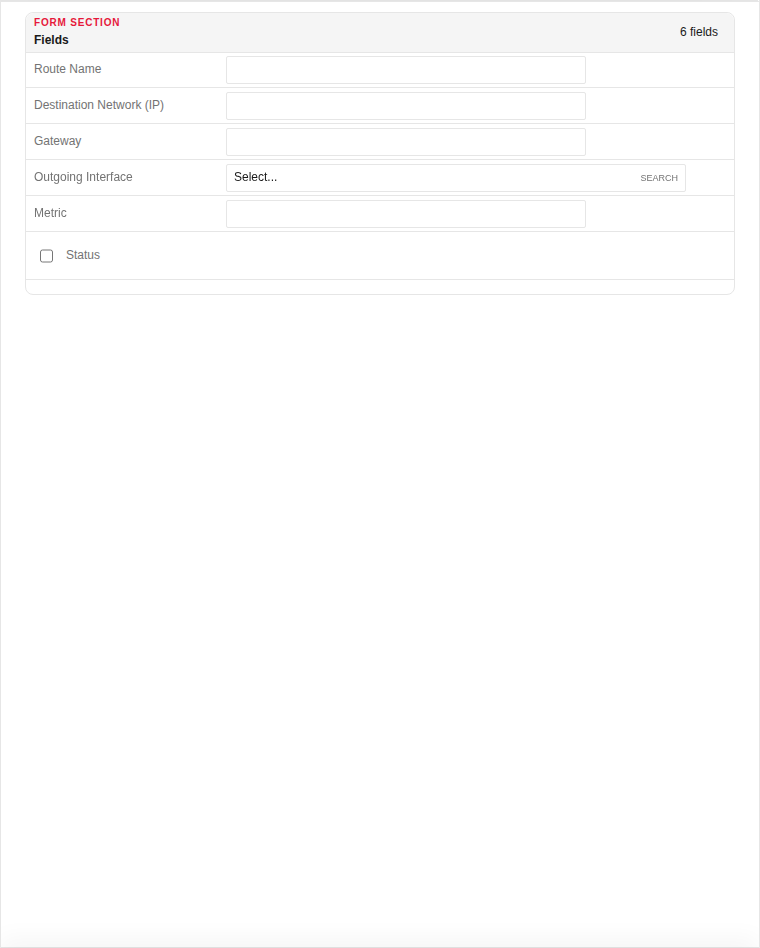 Add form — empty
